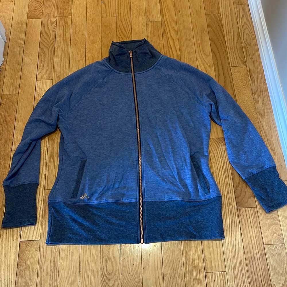 Adidas rose gold accent sweater jacket size xl new